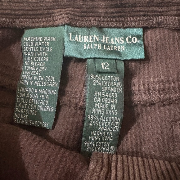 Ralph Lauren Brown Corduroy Pants Size 12 - Picture 6 of 8
